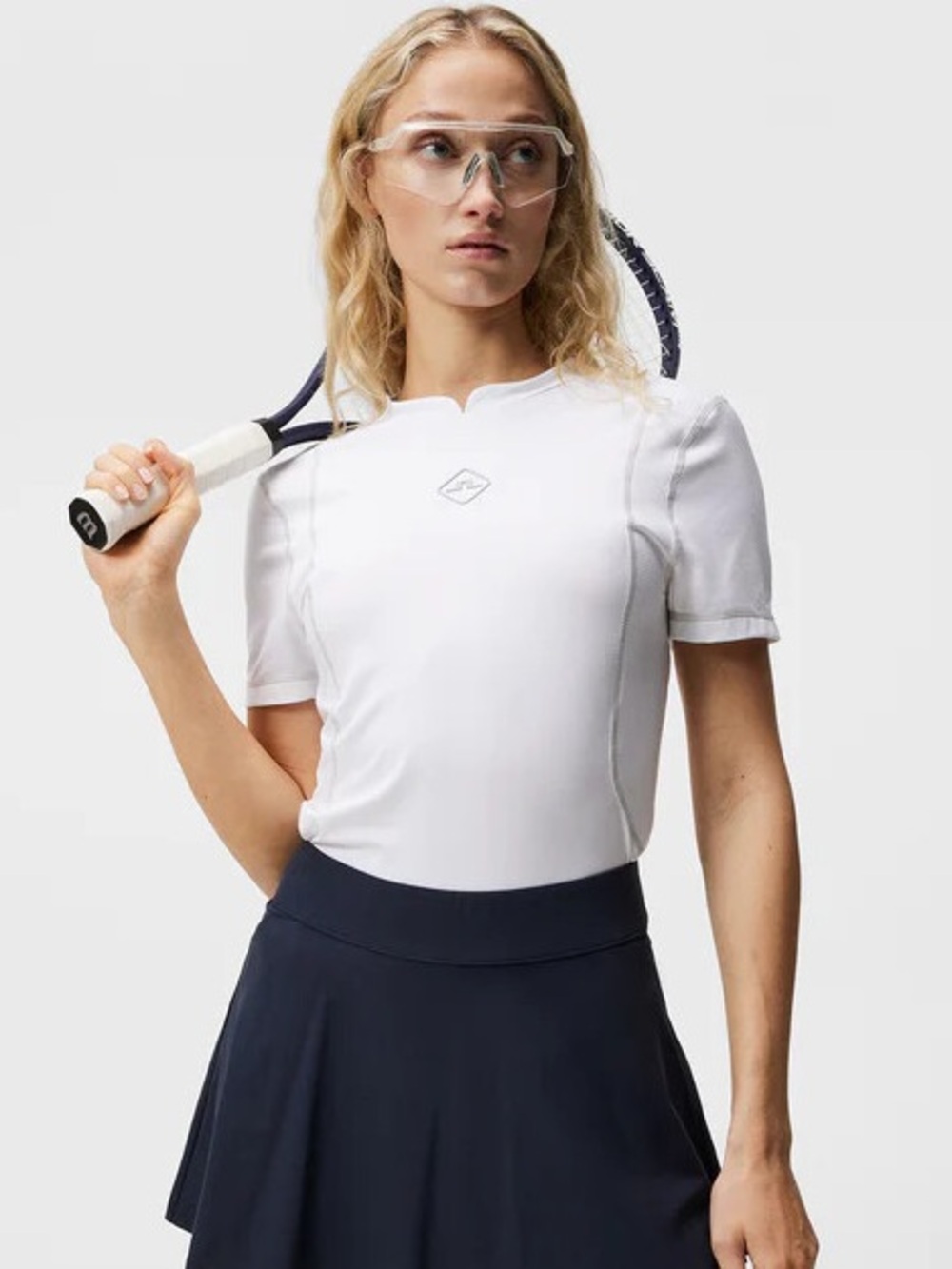 J. Lindeburg Women's White Athletic Golf Tennis Polo Shirt Top